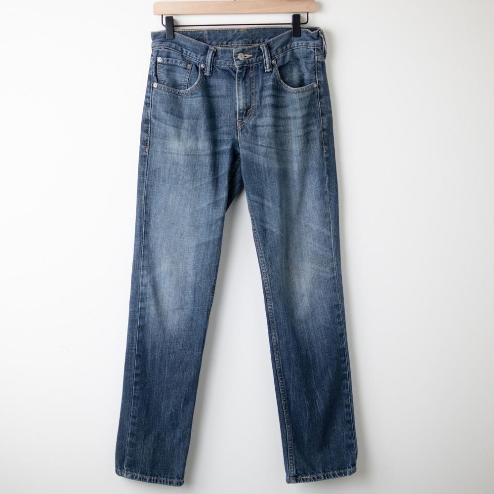 Levis 511 Slim Straight Jeans Mens 30x32 Blue Stretch Medium Wash Mid Rise Faded